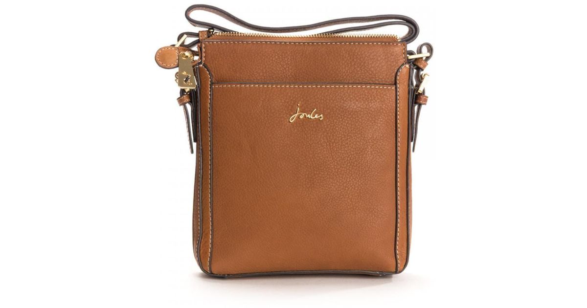 Joules Dunton Leather Cross Body Bag in Brown Lyst UK