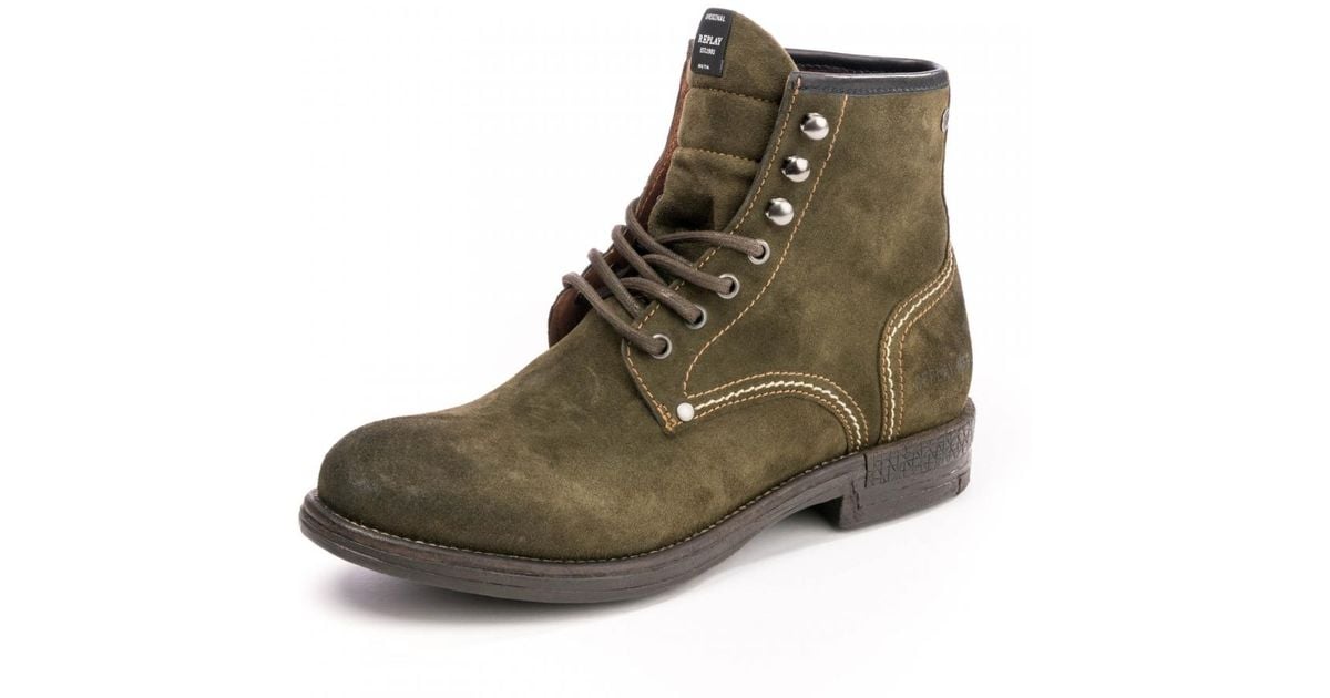 Replay Leather Mens Boots Gmc41 .003. in Brown for Men Lyst