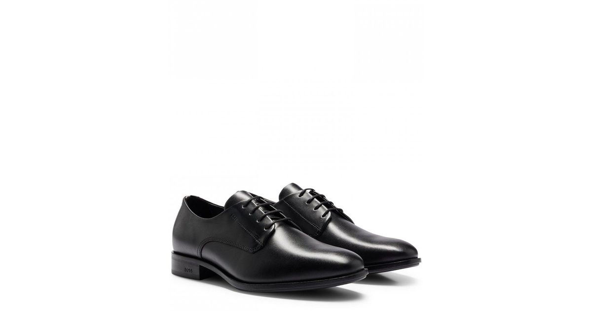colby striped logo embossed leather sneaker