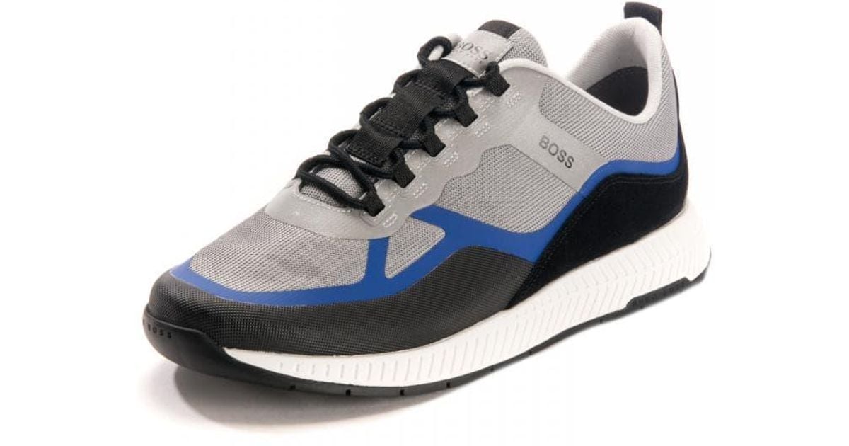 BOSS by Hugo Boss Titanium Trainers in Blue for Men - Lyst