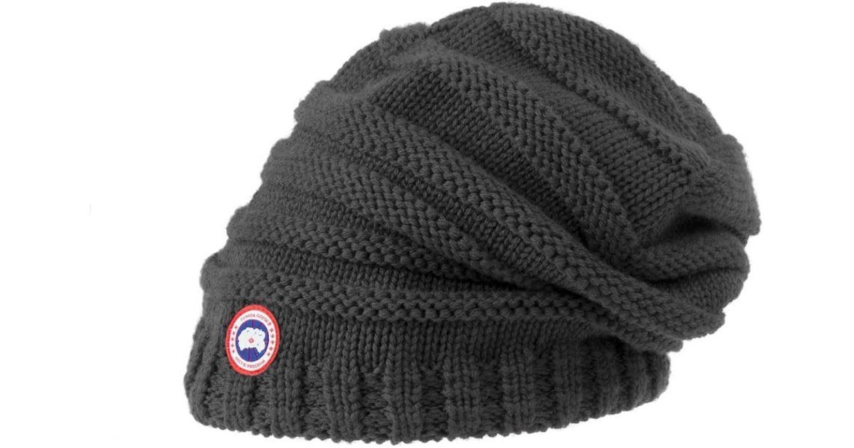 canada goose waffle slouchy beanie