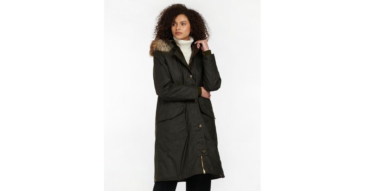 Barbour Claudia Wax Jacket in Black 