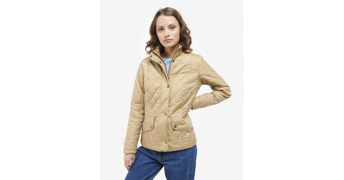 Barbour Flyweight Cavalry Quilted Ladies Jacket in Natural Lyst Canada