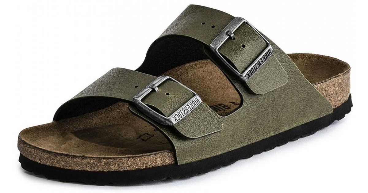 Birkenstock Suede Arizona Birko-florÂ® Ladies Sandal in Olive (Green) - Lyst