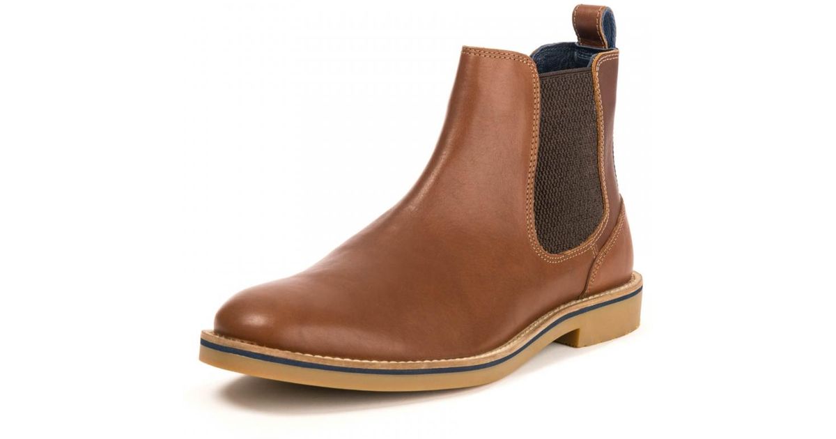 Joules Bourne Leather Mens Chelsea Boot in Brown for Men | Lyst UK