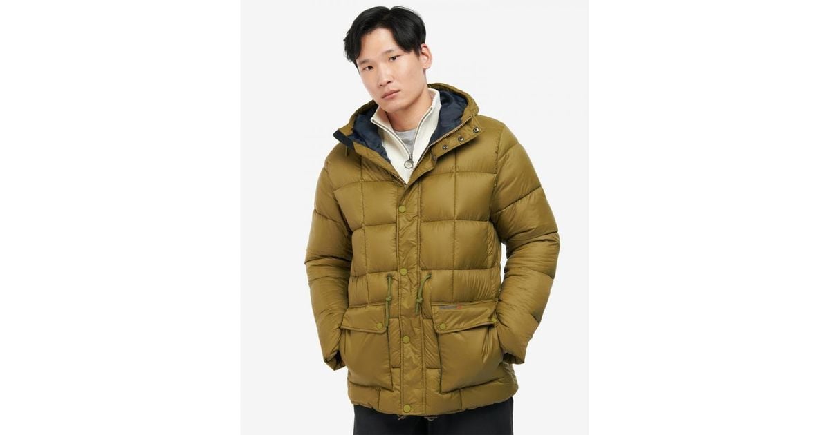 Barbour Fell Baffle Quilted Jacket in Green for Men | Lyst