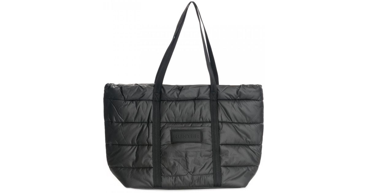 HUNTER Original Puffer Tote Bag in Black Lyst
