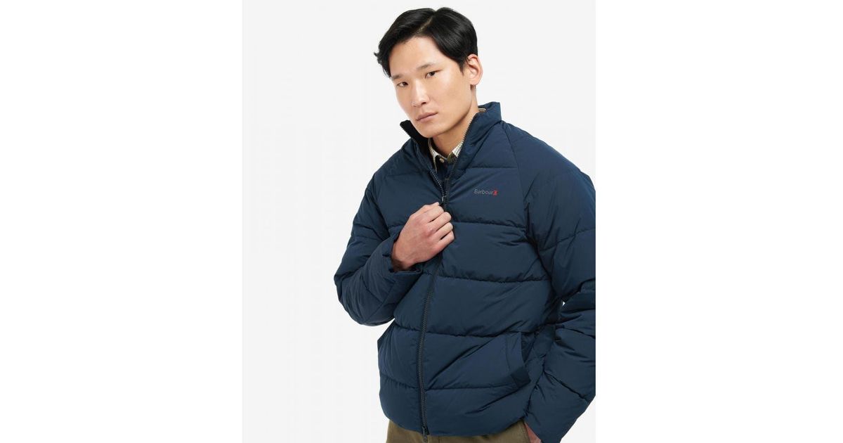Barbour Weir Baffle Quilted Jacket in Blue for Men | Lyst