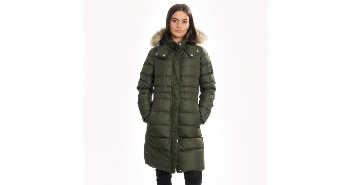 calvin klein essential down long coat 