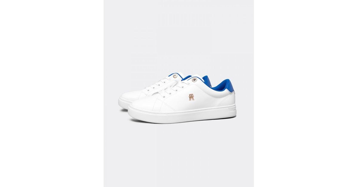 Tommy Hilfiger Elevated Essential Court Sneakers in Blue | Lyst
