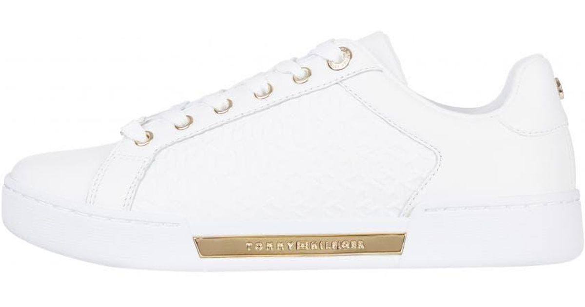 Tommy Hilfiger Th Monogram Elevated Sneaker in White | Lyst