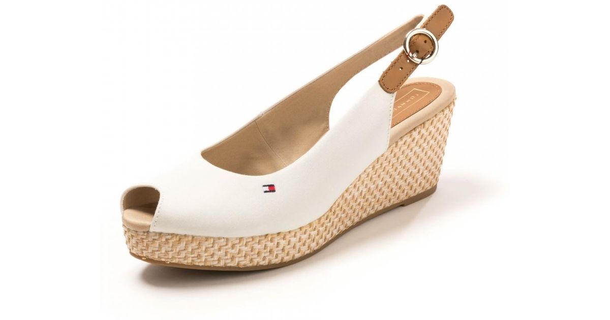 tommy hilfiger high wedge heel slingback sandals