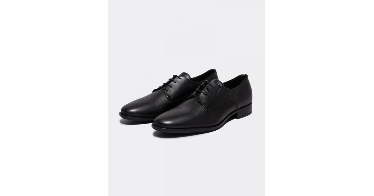 colby striped logo embossed leather sneaker