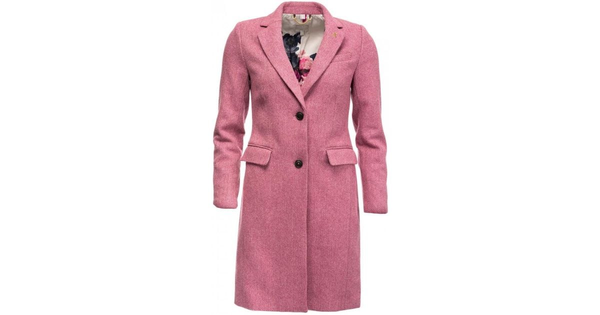 Joules 2025 pink coat