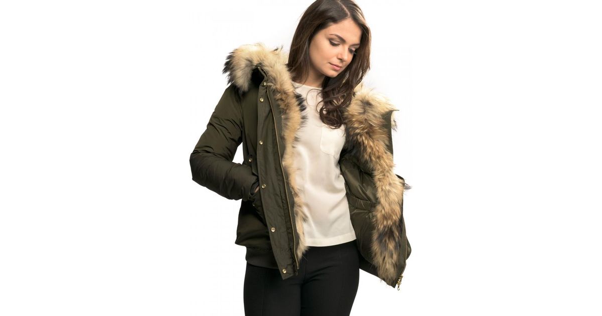 Woolrich Military Womens Bomber Jacket in Green | Lyst Canada