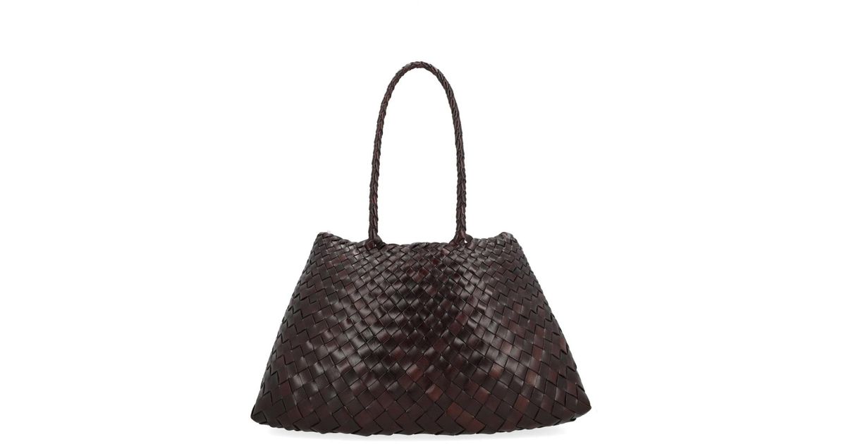 Dragon Diffusion Large Woven Double Handle Shoulder Bag in Black | Lyst