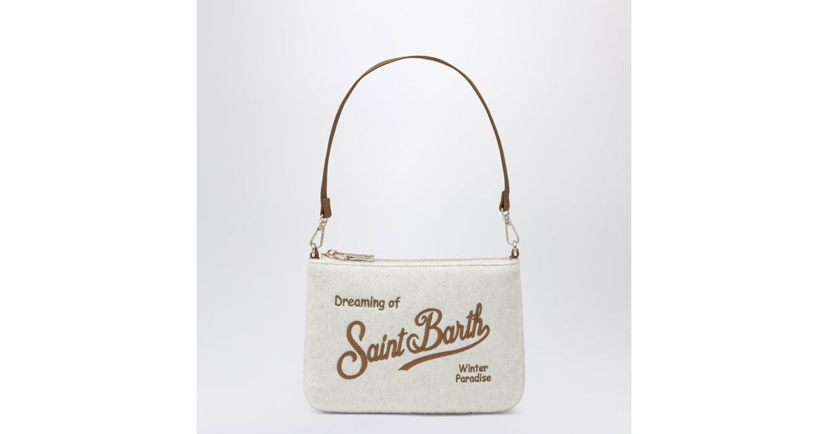 Mini Bagas MC2 Saint Barth Cream Mini Parisienne Bag in White | Lyst