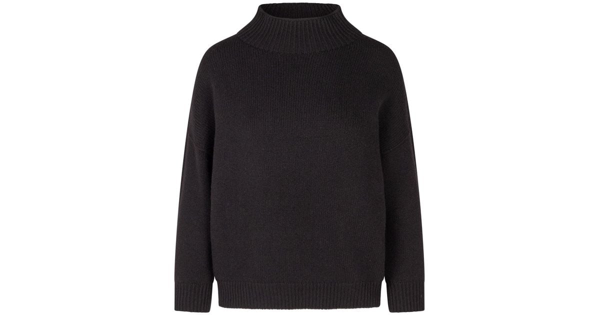 Vanisé Chantal Mock Neck Knit Sweater in Black | Lyst