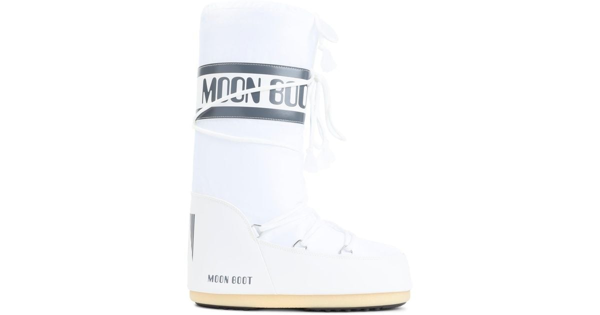 Moon Boot Icon Mini Nylon Boots For in White | Lyst