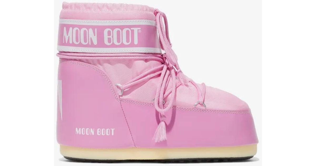Moon Boot Icon Mini Low Water-Repellent Nylon Boots With Logo Panel ...