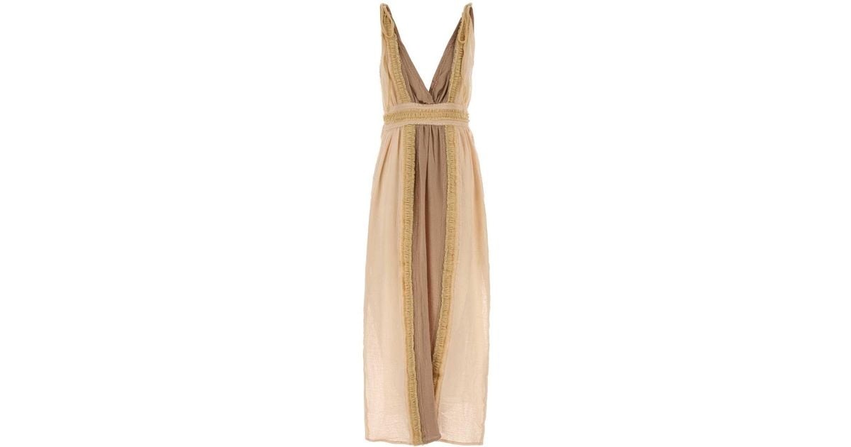 Mini Caravanas Caravana Ephra Cotton Dress in Natural | Lyst