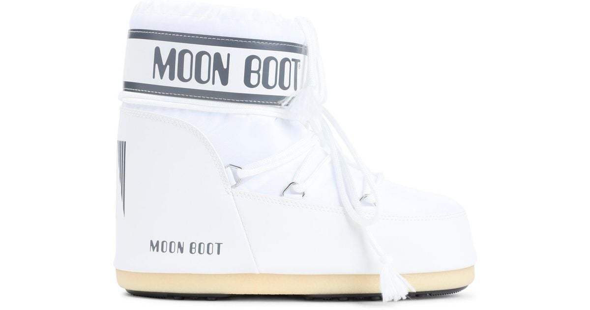 Moon Boot Icon Low Mini Nylon Boot For in White | Lyst