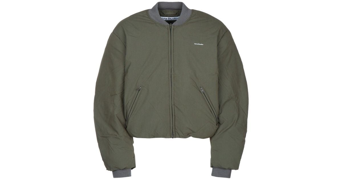 Acne Studios Recycled Down & Nylon Shell Jacket With Goat Leather ...