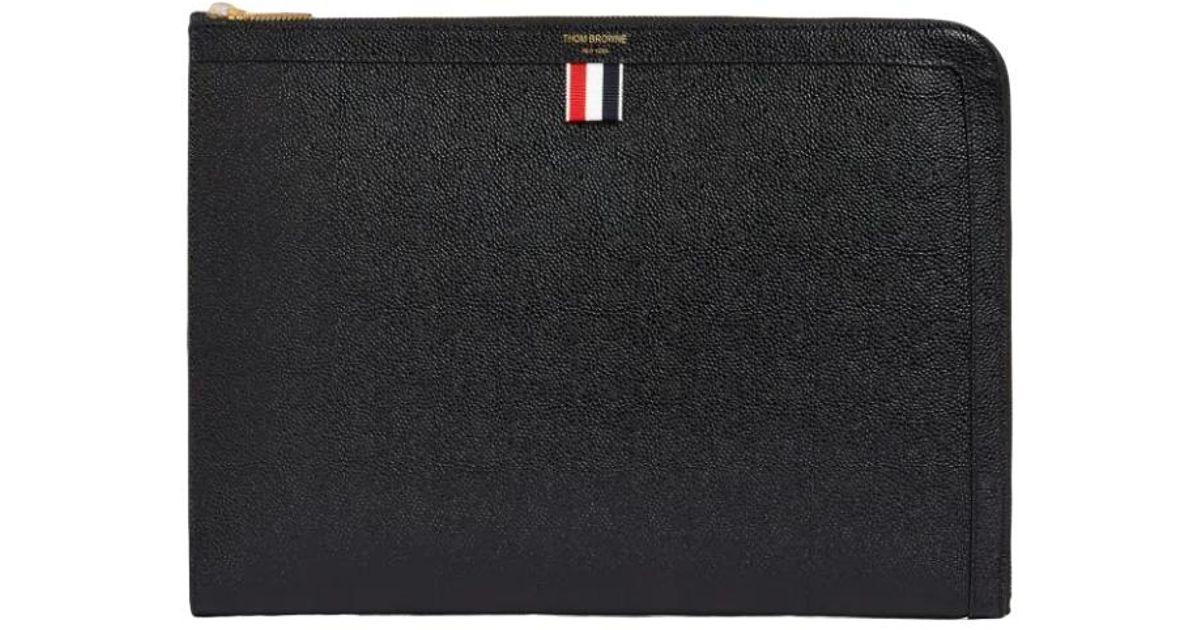 Thom Browne Document Gusset Folio in Black | Lyst