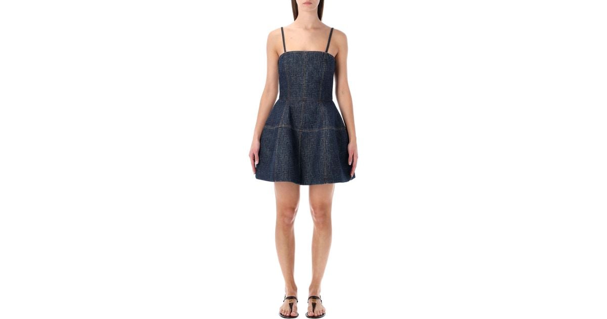 denim dress f&f Denim Smocked Tank Maxi Dress