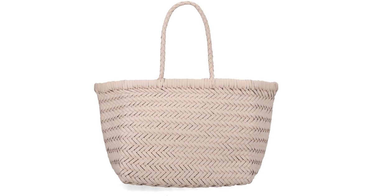 Dragon Diffusion Small Bamboo Triple Jump Woven Tote Bag in Natural | Lyst