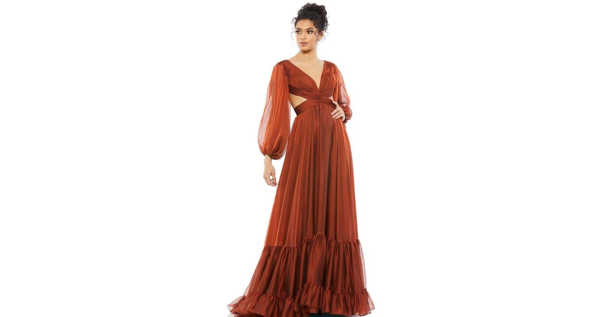 Mac Duggal Evening 67948d Bishop Sleeve 