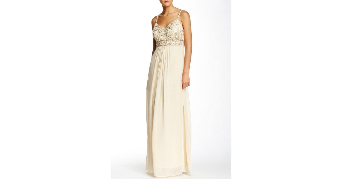 Lyst Sue Wong Sequined Bodice Empire Chiffon Dress N5100