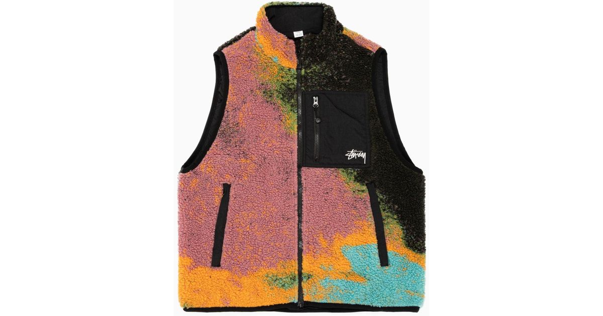 新品正規品 STUSSY JACQUARD DYE SHERPA VEST eva.gov.co