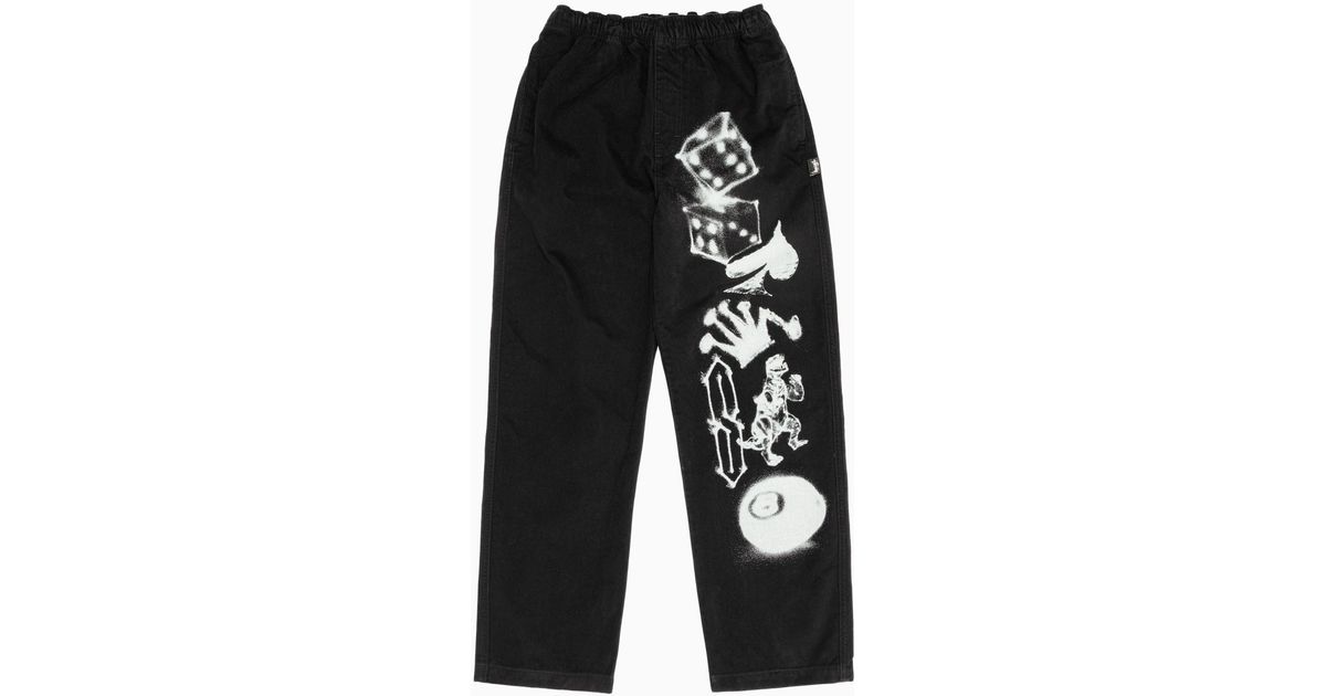 Stussy Airbrush Icon Beach Trousers Black in White for Men | Lyst
