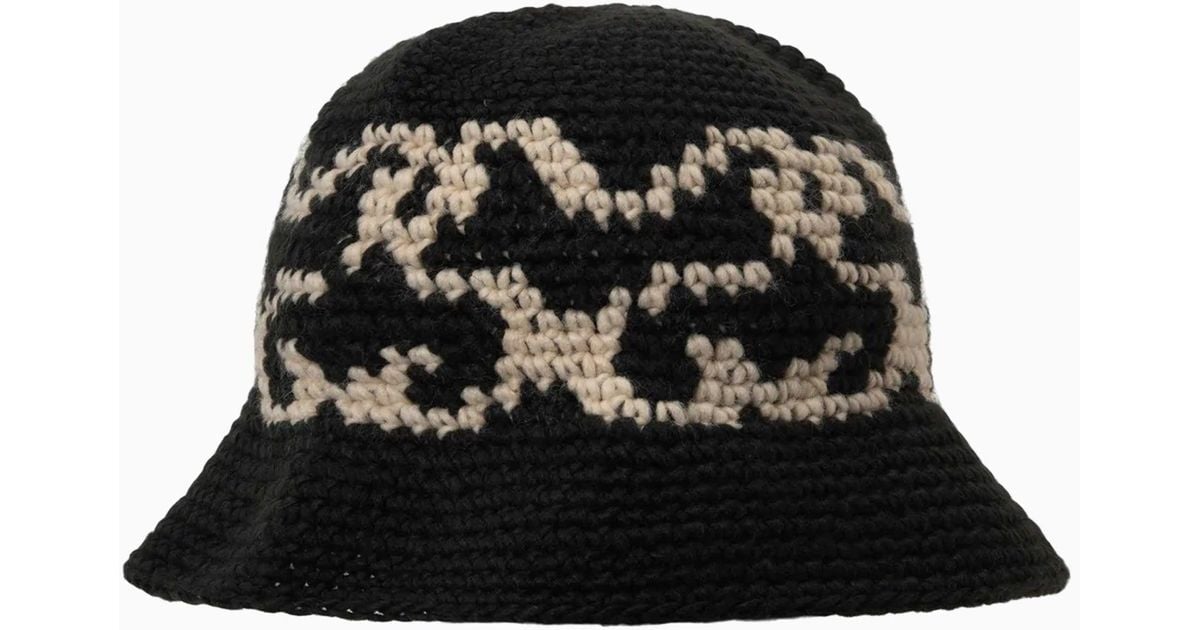 Stussy Ss Knit Bucket Hat Black for Men | Lyst