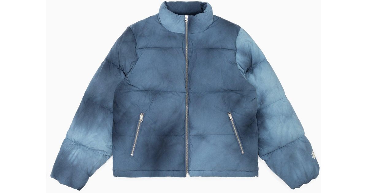 Stussy Recycled Nylon Down Puffer Jacket Navy in Blue for Men | Lyst