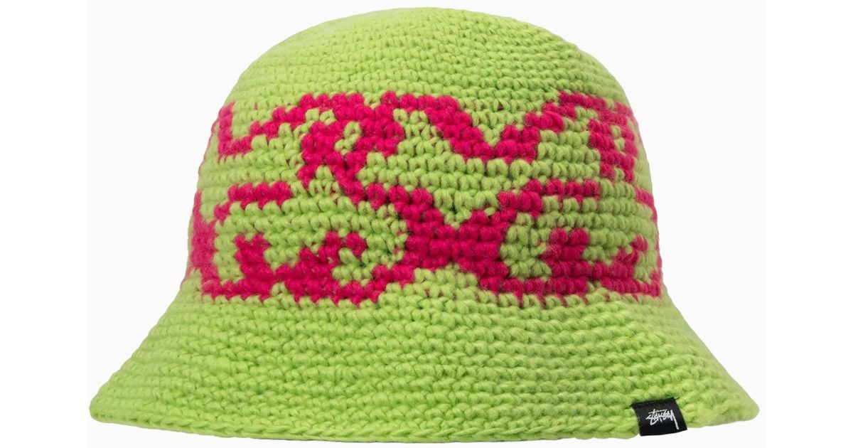 Stussy Ss Knit Bucket Hat Lime in Green for Men | Lyst Canada