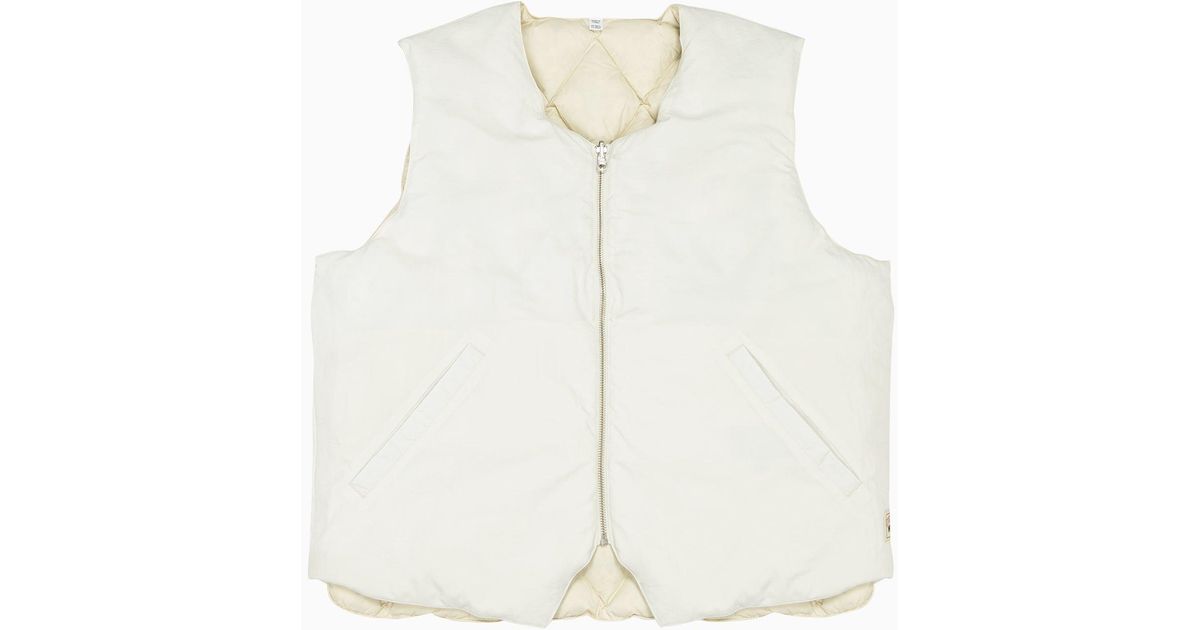 White Quilted Reversible Sherpa Vest - Inner Balance Massage