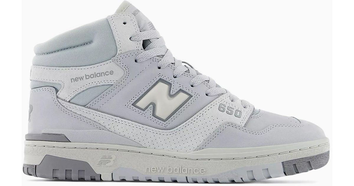 New Balance BB650RGG Trainers Light Aluminium & Rain Cloud in Grey for