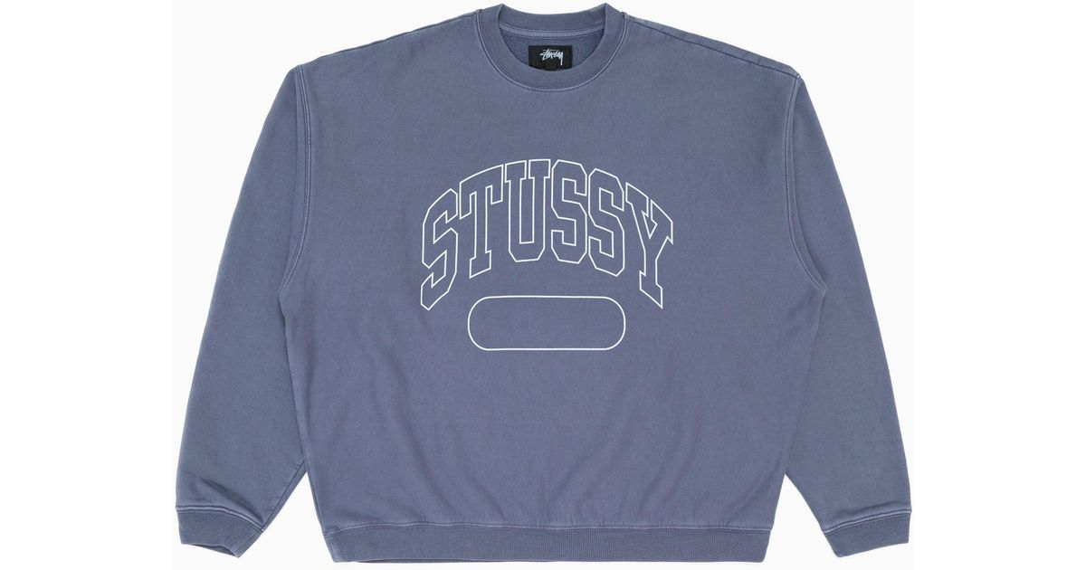 Stussy Varsity Oversized Sweatshirt Blue for Men