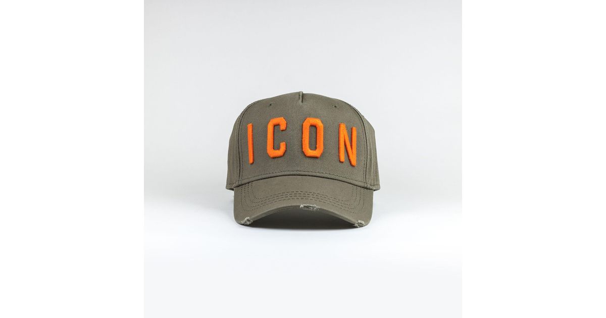 dsquared icon cap orange