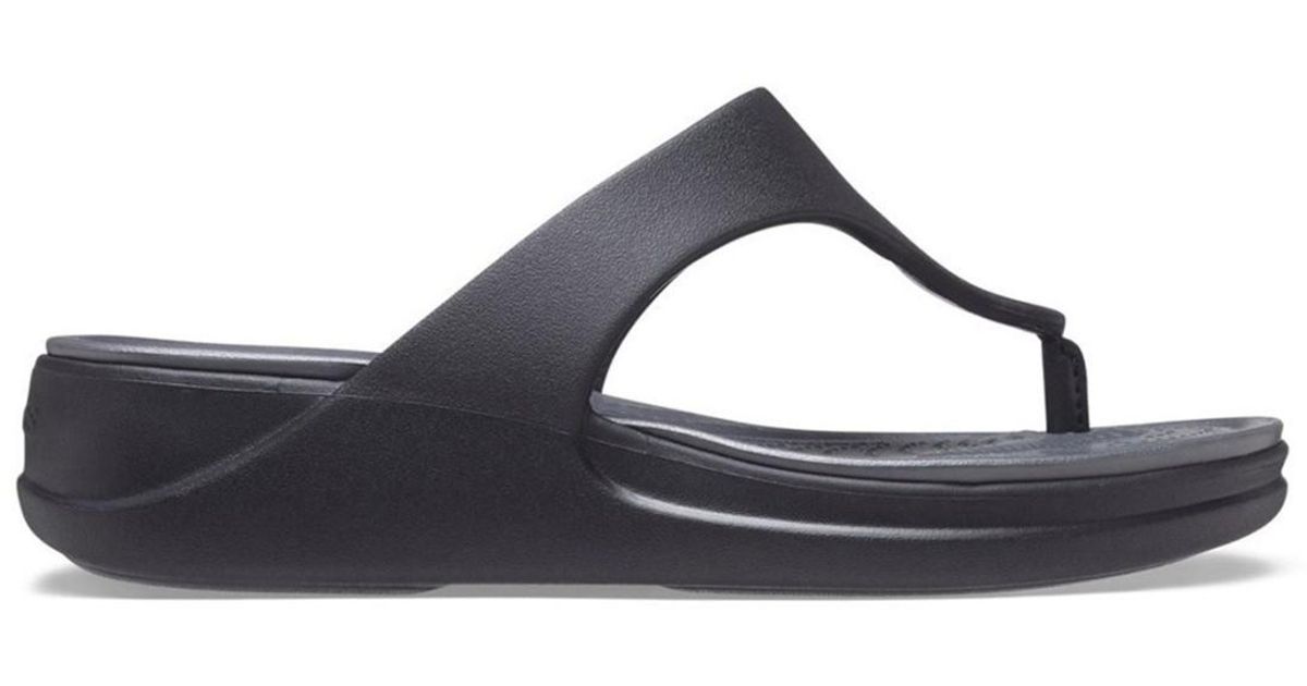 Crocs™ Flip Flop Boca Wedge - Color: Black,size: in Blue | Lyst