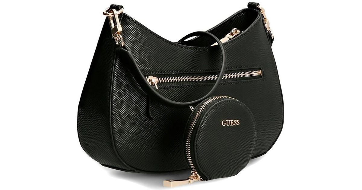 Guess Shoulder Bag With Logo in Black Lyst