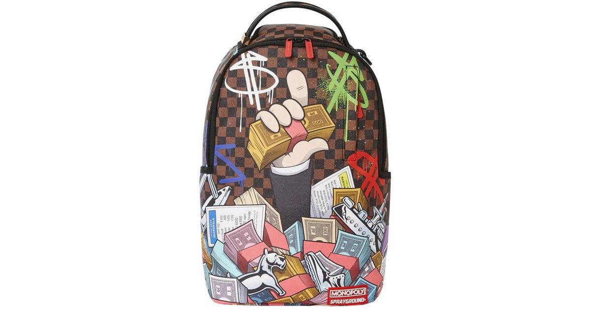 Sprayground Monopoly Stacked Backpack in Brown (Gray) for Men Lyst