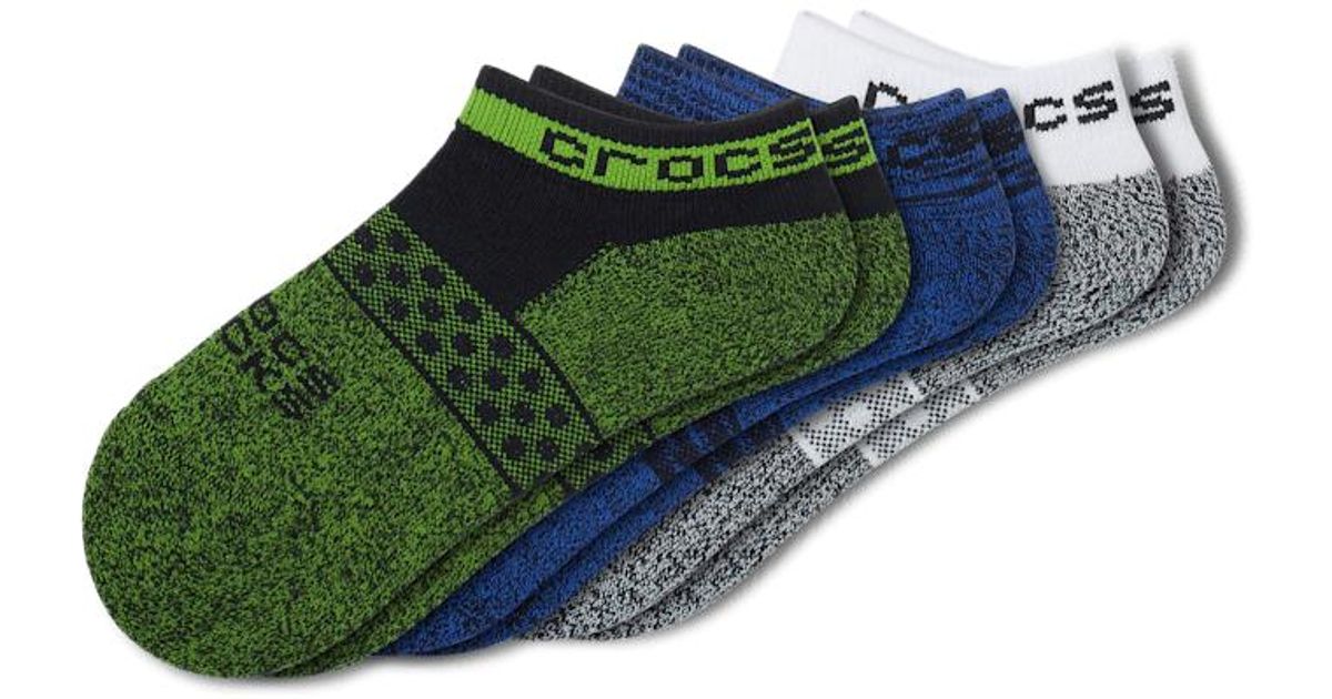 Crocs™ Cotton Black / Multi Socks Kid Low Easy Icon 3-pack - Lyst