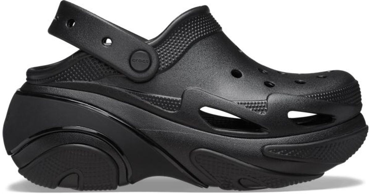 Crocs Men and Women's Bubble Crush Clog Black Gum Triple