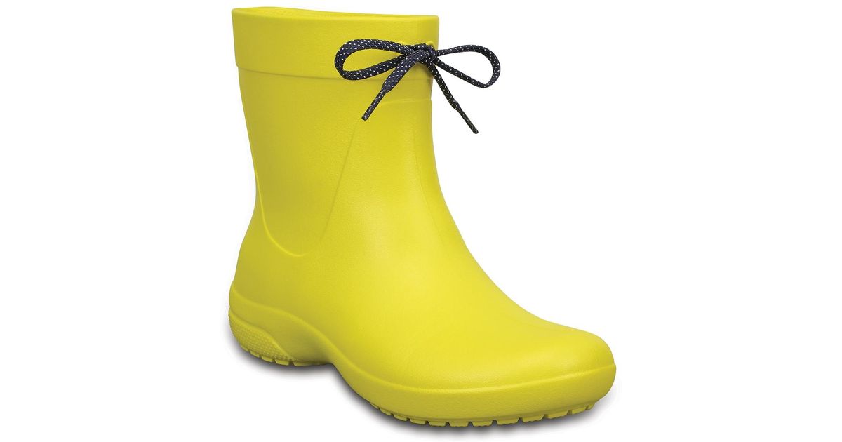 yellow croc boots