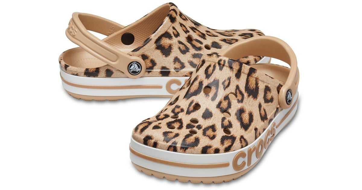 leopard print crocs