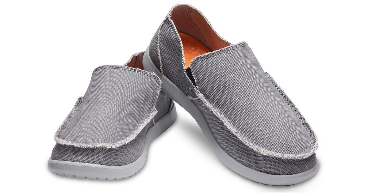 Crocs™ Canvas Santa Cruz Slip-on in Charcoal/Light Gray (Gray) for Men ...