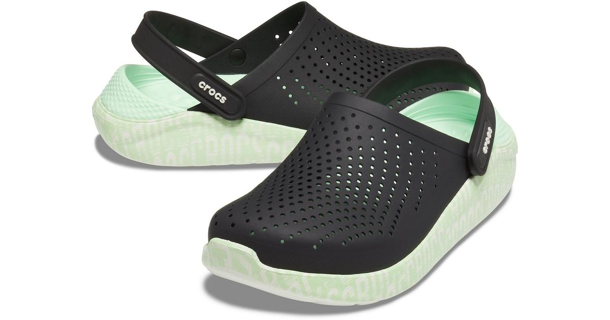 neo mint fuzzy crocs